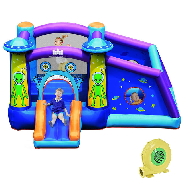 Inflatable Bounce House Alien Style Jumping Bouncy Castle with Slide