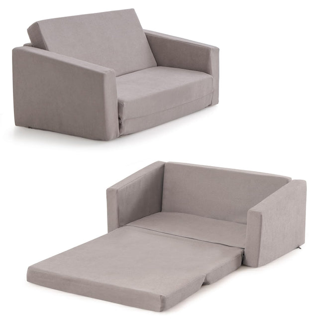 Costzon Kids Sofa, 2 in 1 Flip Open Couch with Machine Washable Sofa Cover