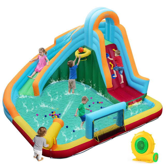 Costzon 6 in 1 Kids Inflatable Water Slide