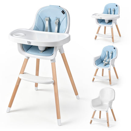 BABY JOY High Chair Convertible Wooden High Chairs for Babies and Toddlers