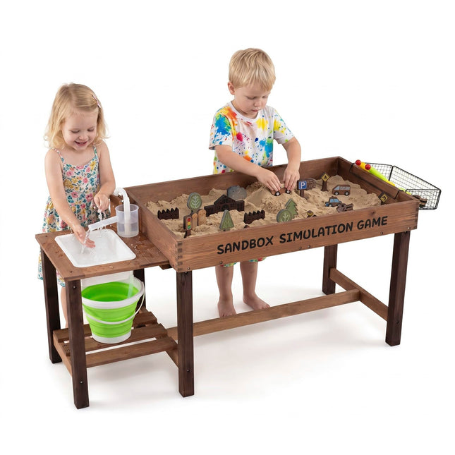 Costzon Sensory Table with Water Pump & Sink