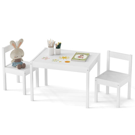 Costzon Kids Table and Chairs with Graffiti Top