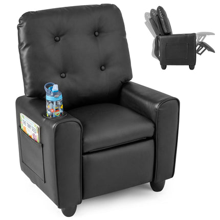 Costzon Kids Recliner PU Leather Toddler Baby Push Back Sofa