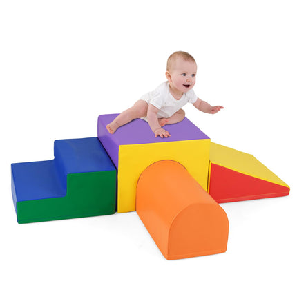 Costzon Climbing Toys for Toddlers, 4 PCS Foam Play Cushions for Kids Indoor Climb and Crawl Play Children Development