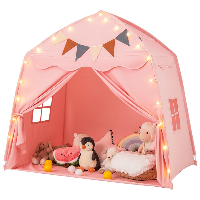 Costzon Kids Tent, Large Indoor Outdoor Dome Tent Playhouse w/Bright Lights