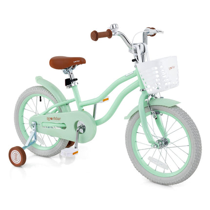 BABY JOY Kids Bike, 12 14 16 18 Inch Children's Bicycle w/Training Wheels, Double Brakes, Kids Bike for 4-8 Years Boys Girls