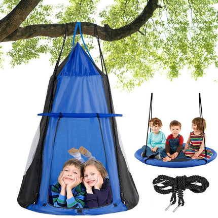 Costzon 2 in 1 Kids Detachable Hanging Chair Swing Tent Set
