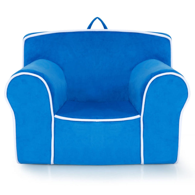 Costzon Kids Couch, Toddler Soft Sofa Chair w/Removable & Washable Velvet Surface, Toddler Couch
