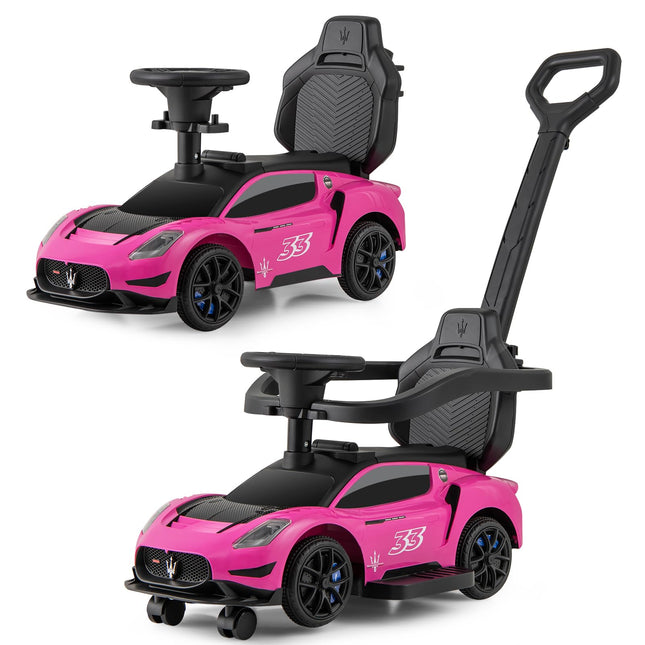 Costzon Push Car for Toddlers 3 in 1 Licensed Maserati Stroller Sliding Walking Car with Handle