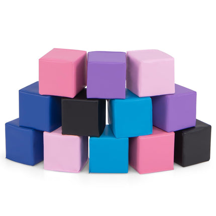 Costzon Foam Blocks, 12-Piece 5.5" x 5.5" Indoor Foam Pit Cubes for Kids Safe Active Playing