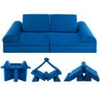 Costzon Convertible Kids Couch, Modular Folding Sofa Playset with Portable Handle, 8-Piece