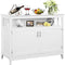 Free Standing Storage Chest with 2 Level Cabinets and Open Shelf - Costzon