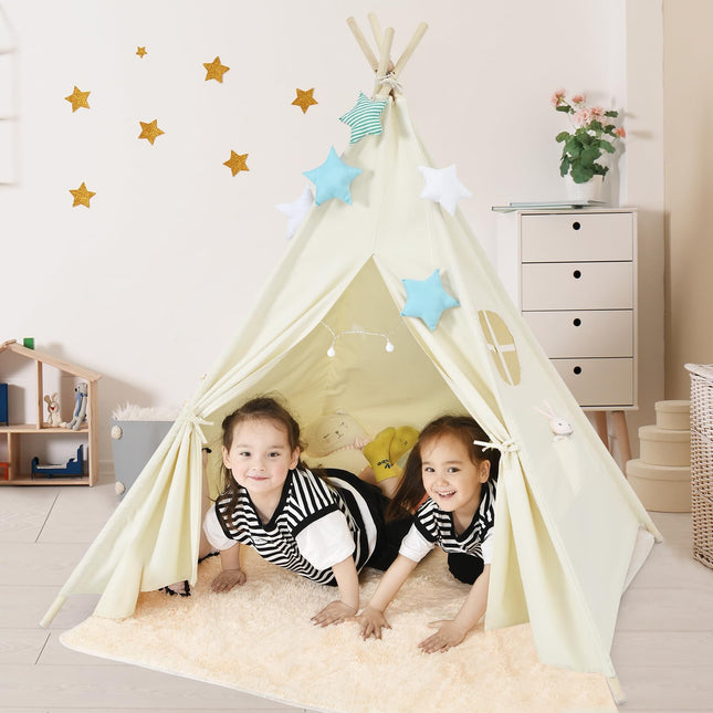 Costzon Teepee Tent for Kids Foldable Play Tent with Unique Reinforcement Part