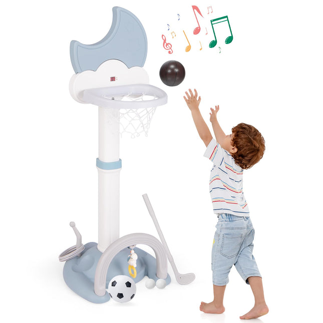 Costzon Toddler Basketball Hoop with Electronic Scoreboard Cheer Sound