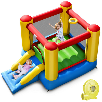 BOUNTECH Inflatable Bounce House, Bouncy House for Kids Indoor Outdoor Party, Portable Backyard Castle Bouncer
