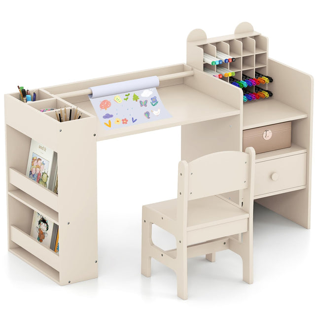 Costzon Kids Desk and Chair Set Art Activity Desk Set