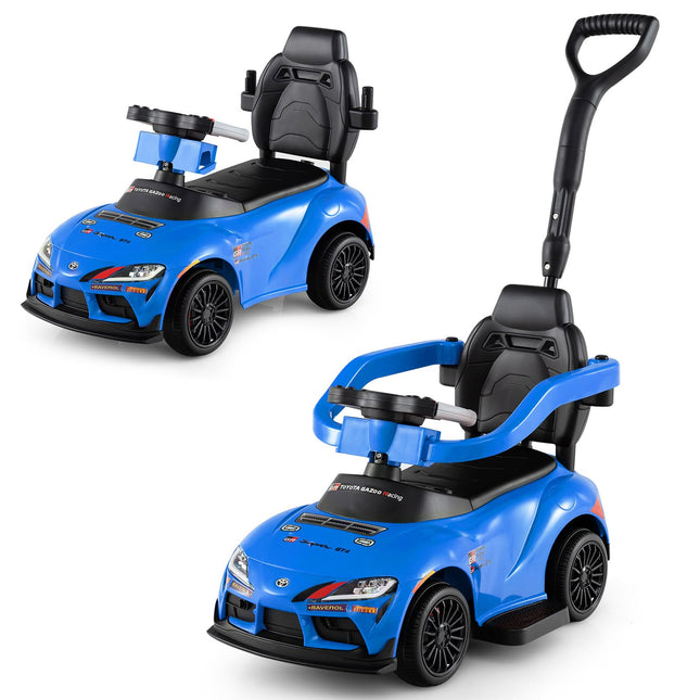Costzon 3 in 1 Toyota Licensed Push Car for Toddlers | Foot-to-Floor Kids Ride On Toys