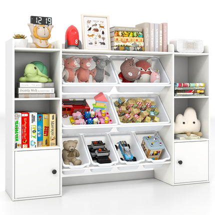 Costzon 56" Toy Storage Organizer Kids Bookshelf and Toy Storage