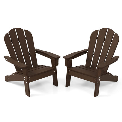Costzon Kids Adirondack Chair Set of 1/2/4, All-Weather HDPE Patio Chair with Armrests