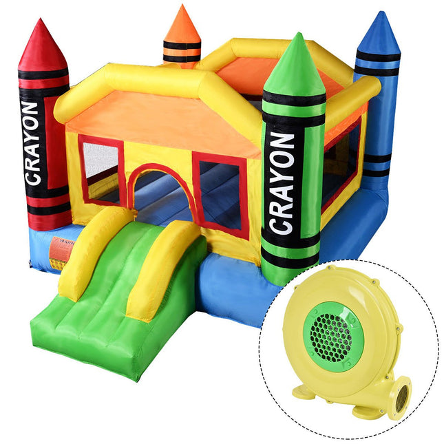 Costzon Inflatable Crayon Bounce House with 480 Watt Blower