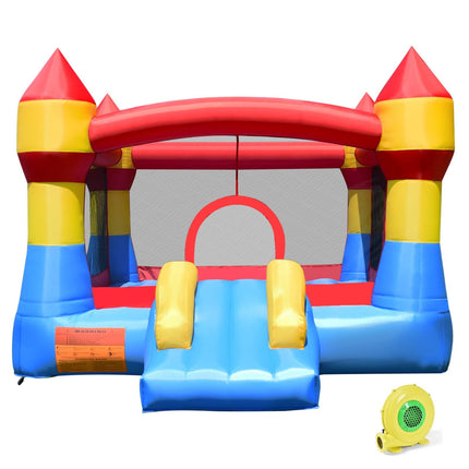 Costzon Inflatable Bounce House Castle Jumper Slide Mesh Walls