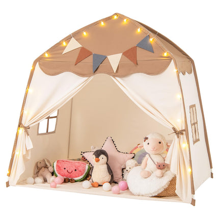 Costzon Kids Tent, Large Indoor Outdoor Dome Tent Playhouse w/Bright Lights