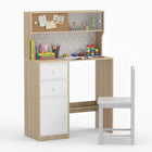 Costzon Wooden Kids Desk and Chair with Hutch and Pegboard