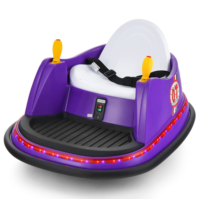 Costzon Bumper Car for Kids, 12V Battery Powered Bumping Car w/Remote Control, Dual Joysticks