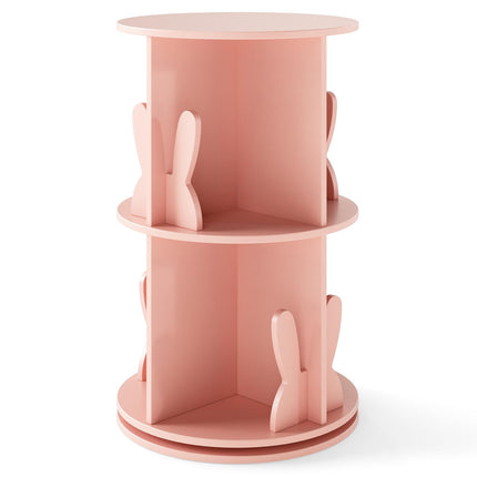 Costzon Kids 360° Display Spinning Bookcase with Bookends