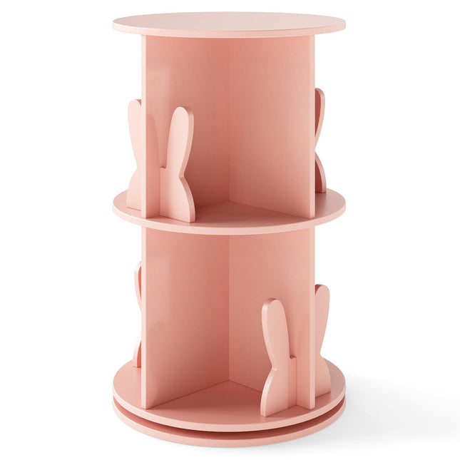 Costzon Kids 360° Display Spinning Bookcase with Bookends