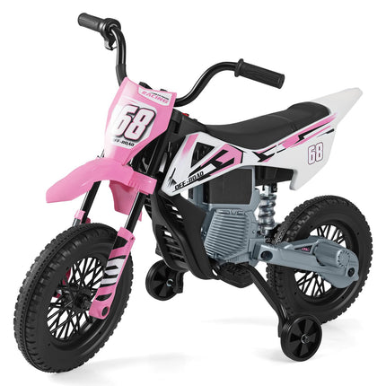 Costzon 12V Kids Motorcycle with Detachable Training Wheels