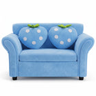Costzon Kids Couch Double Seat Children's Sofa with 2 Strawberry Pillows