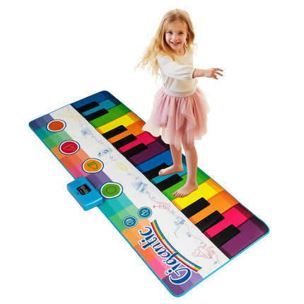 Costzon Floor Piano Mat for Kids & Toddlers w/24 Keys 8 Instrument Sounds 10 Songs