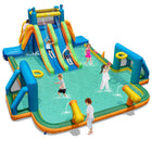 BOUNTECH Inflatable Water Slide, 19x17FT Mega Waterslide Park Dual Long Slides for Racing Fun w/Dual Climbing Wall