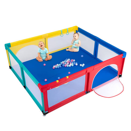 Costzon Baby Playpen, Extra Large Playpen for Toddlers Baby, 81" x 73" x 27"