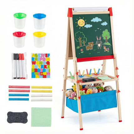 Costzon Kids Easel Adjustable Foldable Double-Sided Easel