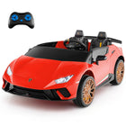 Costzon Licensed Lamborghini Ride on Car 24V 4WD 2-Seater Battery Powered Kids’ Electric Vehicles w/Remote Control