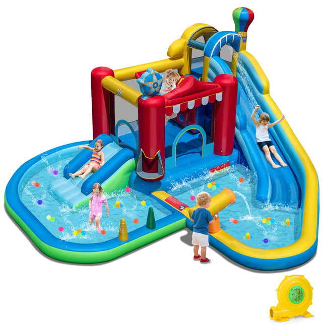 Costzon Inflatable 8-in-1 Amusement Park Water Park