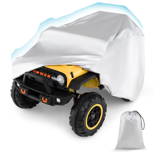 Costzon Kids Ride on Toy Car Cover, All-Weather Universal Fit Protective Cover with Drawstring Storage Bag
