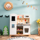 Costzon Kids Kitchen Playset, Wooden Pretend Play Kitchen Toy Set, Toddlers Cooking Toyset