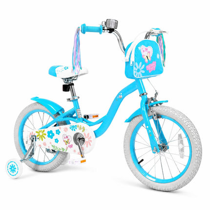 BABY JOY 12 14 16 18 Inch Girls Bike w/Streamers & Bag