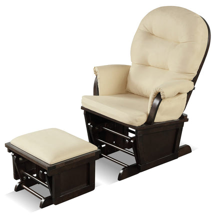 Glider and Ottoman Set with Storage Pocket
