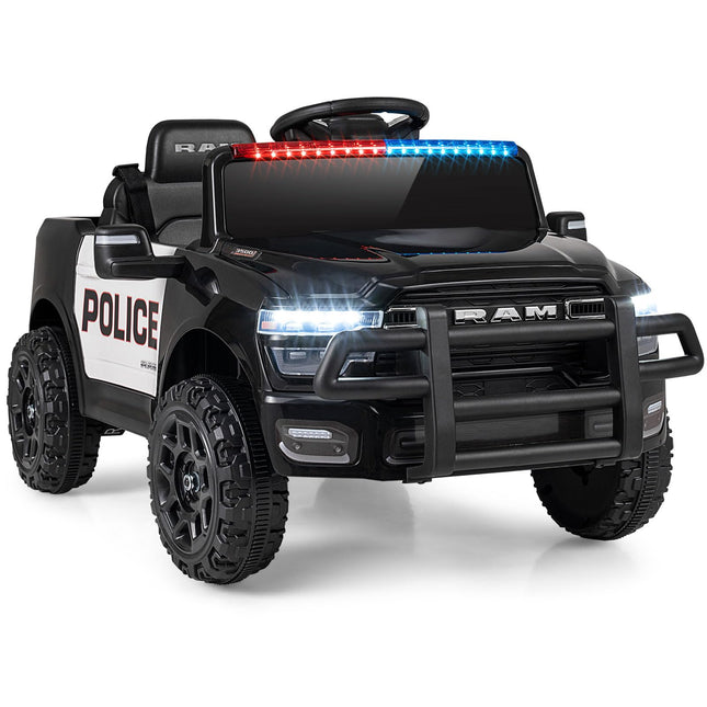 Costzon 12V Police Car Ride On Licensed RAM Kids Electric Vehicle