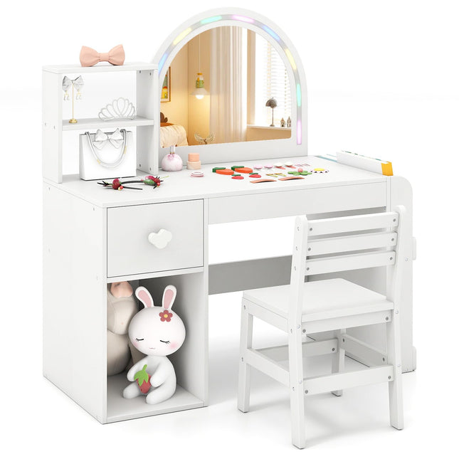 Costzon Kids Vanity Table and Chair Set