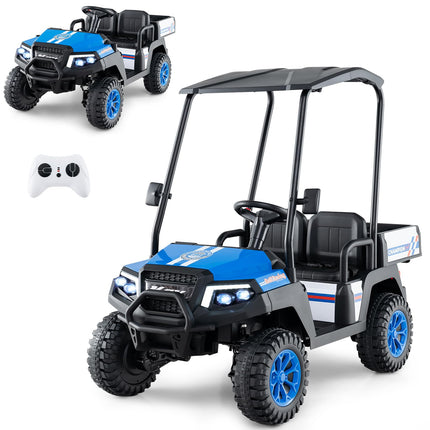 Costzon 24V Kids Golf Cart, 4WD 2 Seater Ride on Car