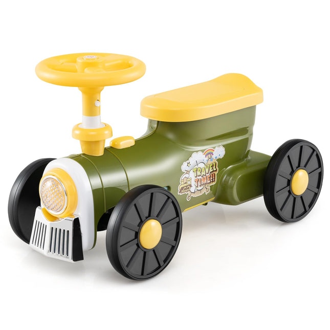 Costzon Ride On Push Car Retro Kids Riding Toy with Steering Wheel