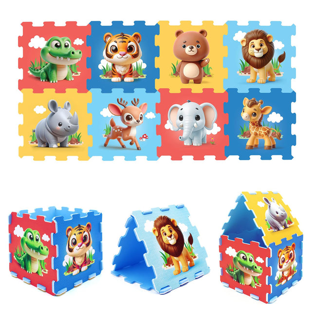 Costzon 8-Piece Educational Animal Interlocking Baby Play Mat