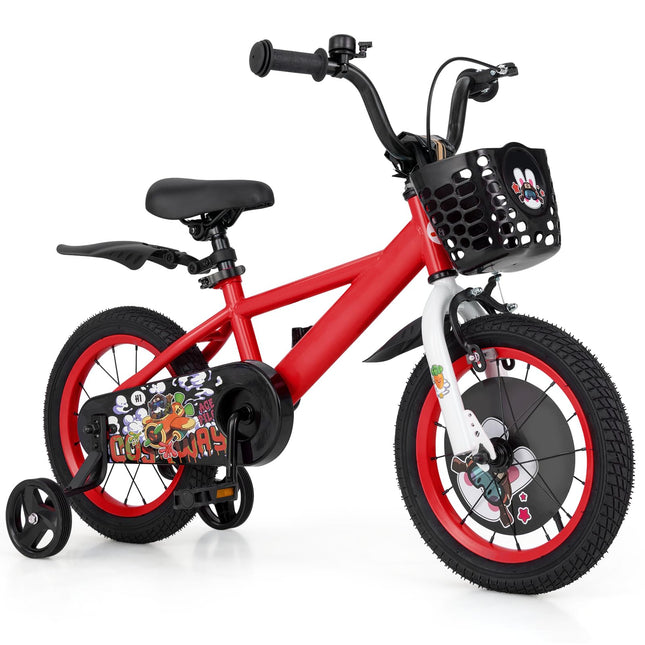 Costzon Rabbit Pilot Sporty Kids Bike, 14 Inch Child Bike for 3-8 Years Old with Adjustable Height