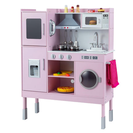 Costzon Wooden Kitchen Toy Set with Range Hood