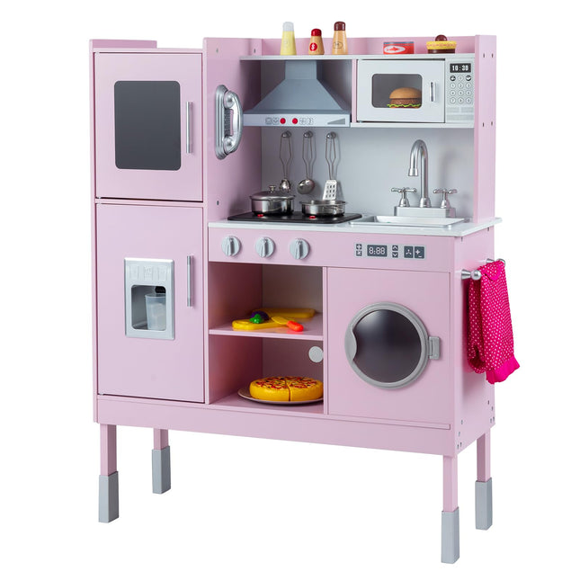 Costzon Wooden Kitchen Toy Set with Range Hood
